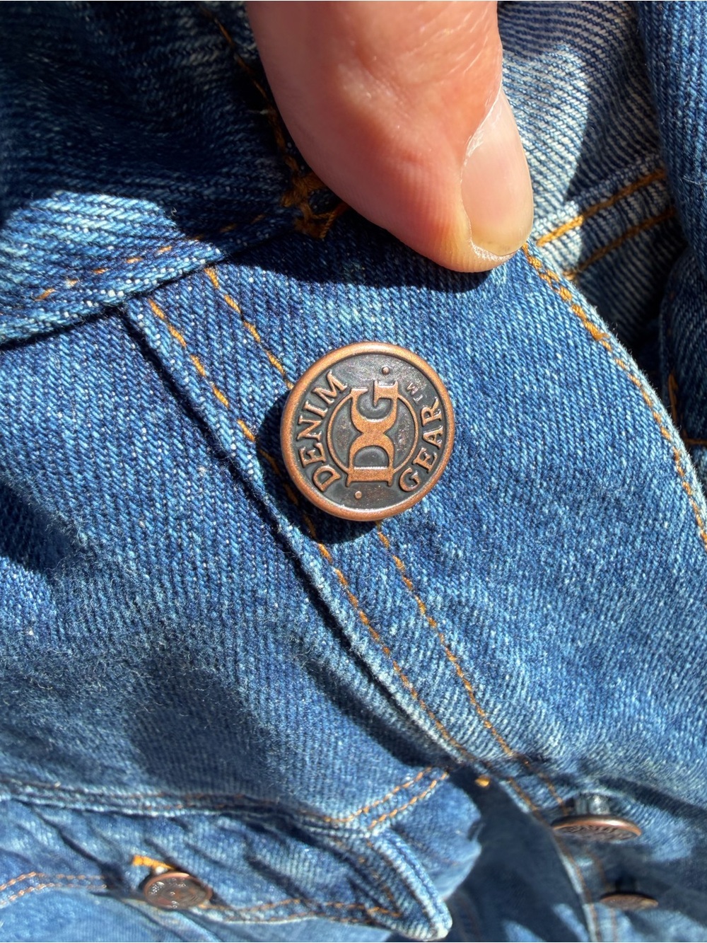 Denim Gear Blue Jacket - Men's Jean Coat size XL Made in Hong Kong ! - Picture 3 of 10